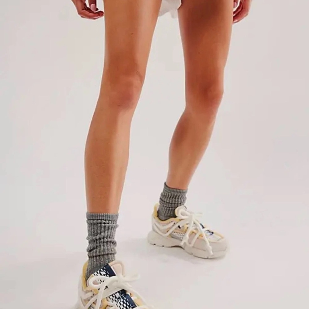 Free People Lacoste L003 Active Runway Sneaker Mixed Material Off White - Picture 4 of 9